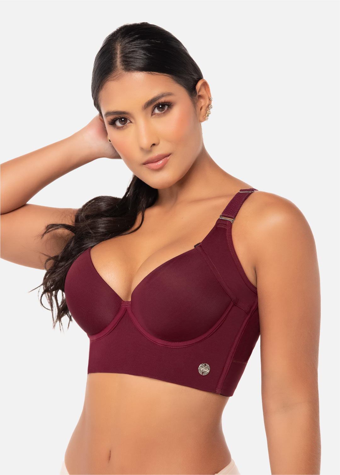 Brasier Plus Size De Realce Medio Y Cubrimiento Alto 8532