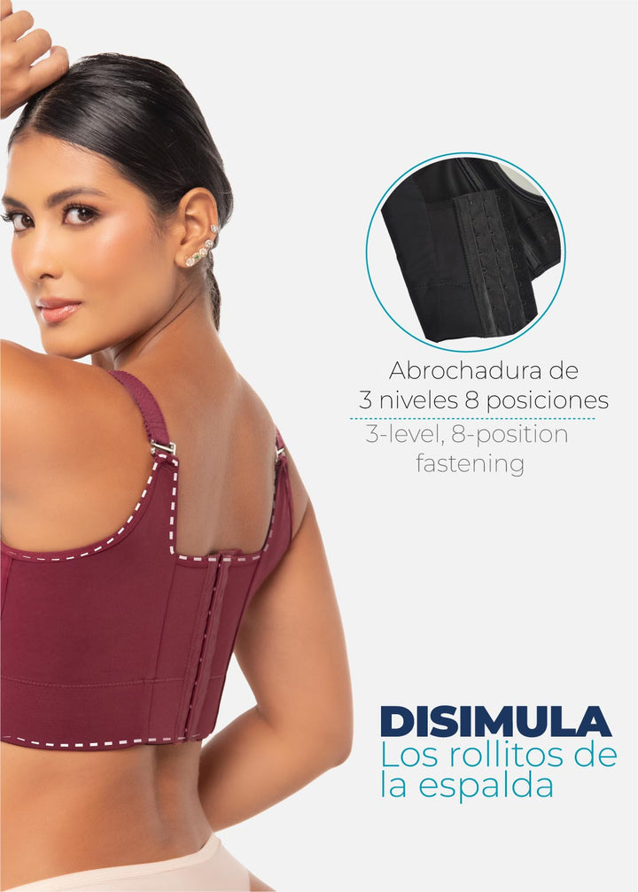Brasier Plus Size De Realce Medio Y Cubrimiento Alto 8532