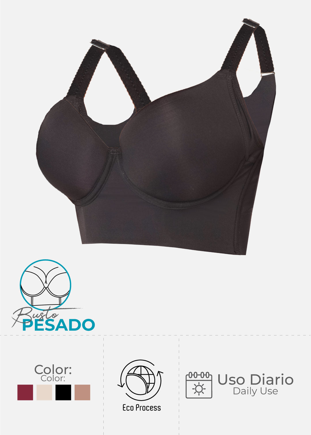 Brasier plus size de excelente cubrimiento 8546