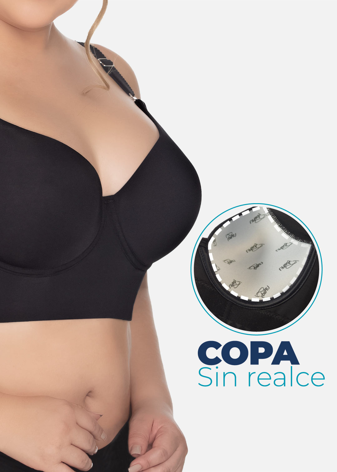 Brasier plus size de excelente cubrimiento 8546