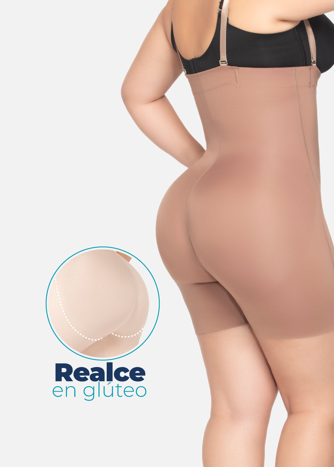 Faja strapless media pierna 6249