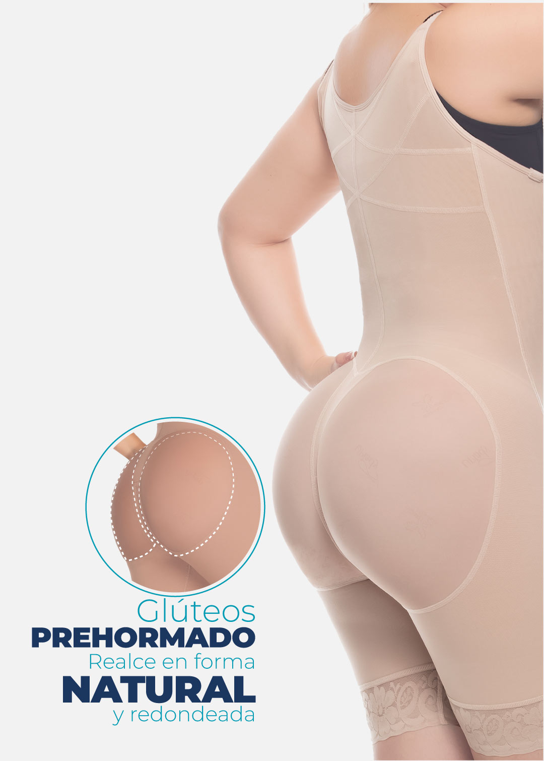 Faja cuerpo de guitarra con senos libres 6129