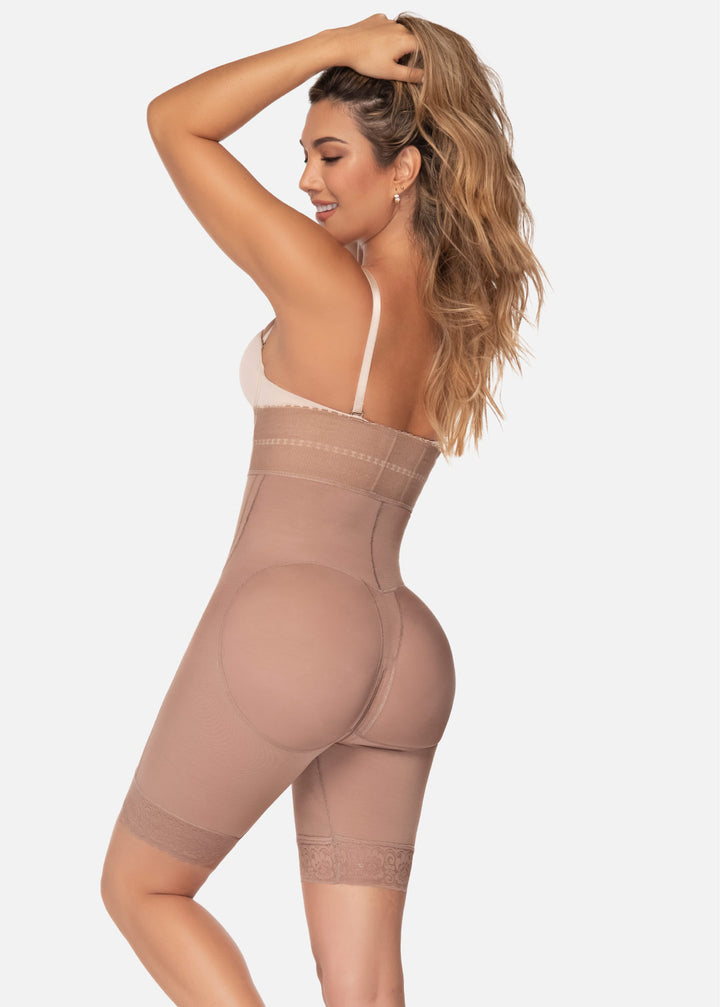 Faja cuerpo de guitarra strapless media pierna 6199