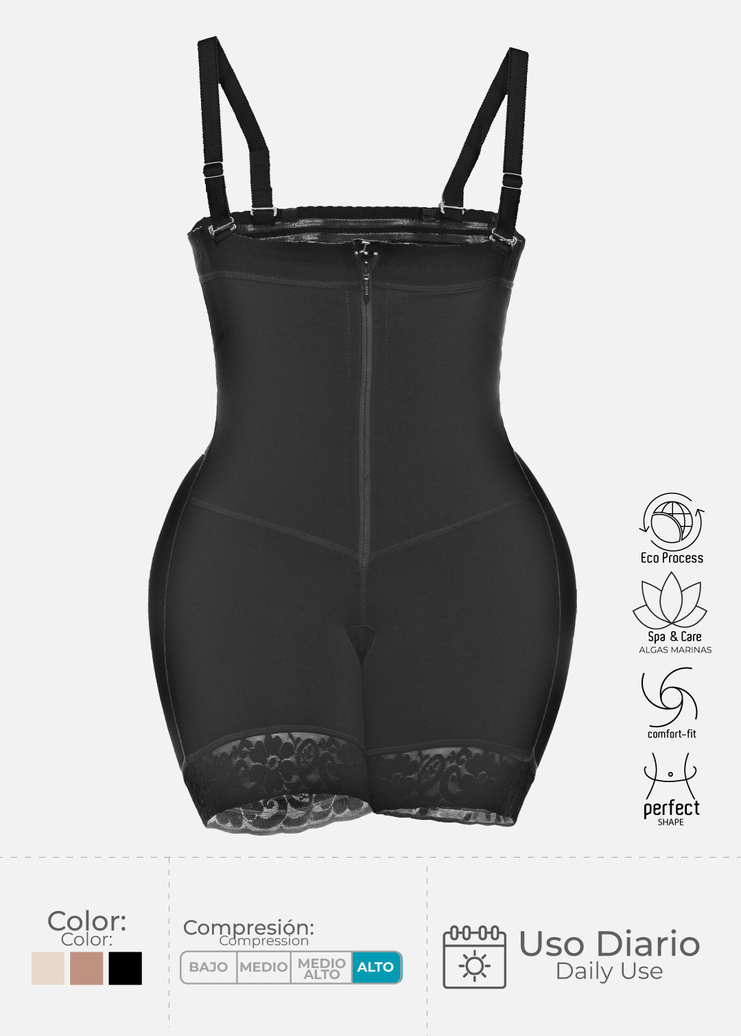 Faja strapless media pierna 6245