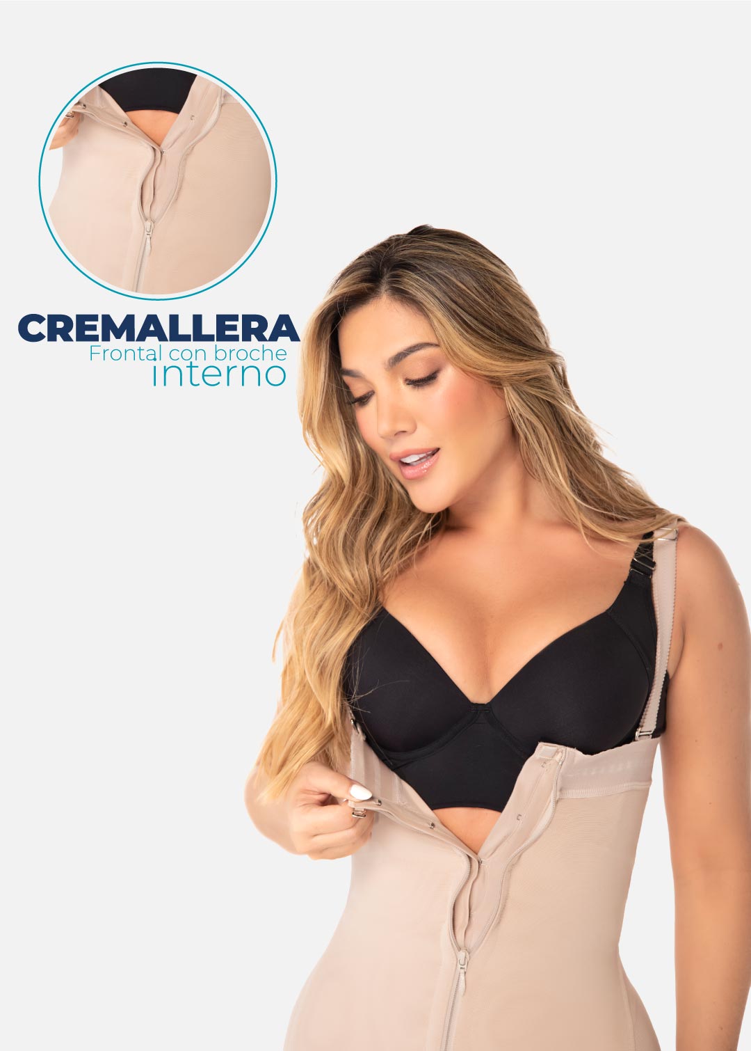 Faja strapless media pierna 6245