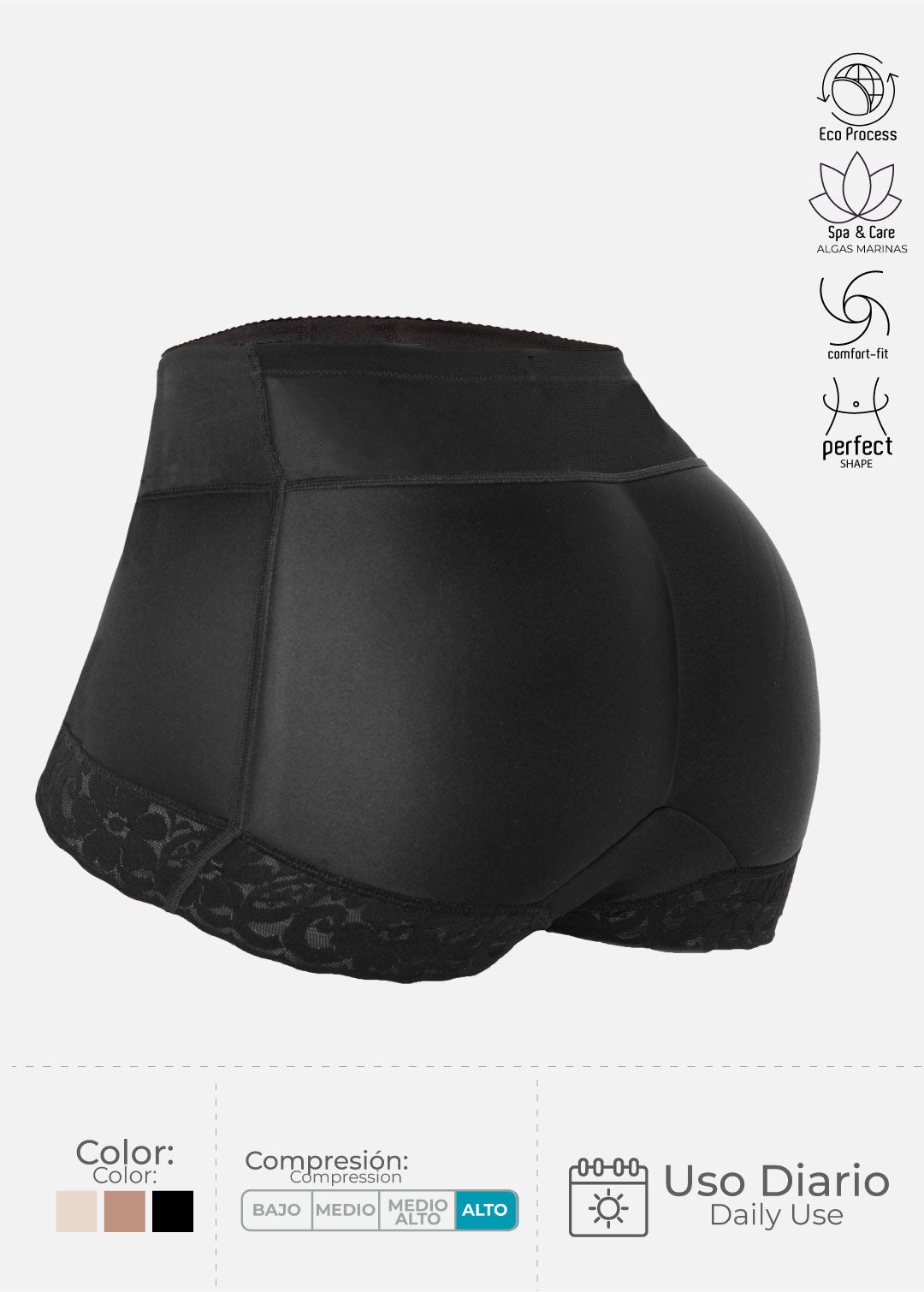 Panty Con Relleno Que Realza El Volumen De Gluteos Discretamente 6056