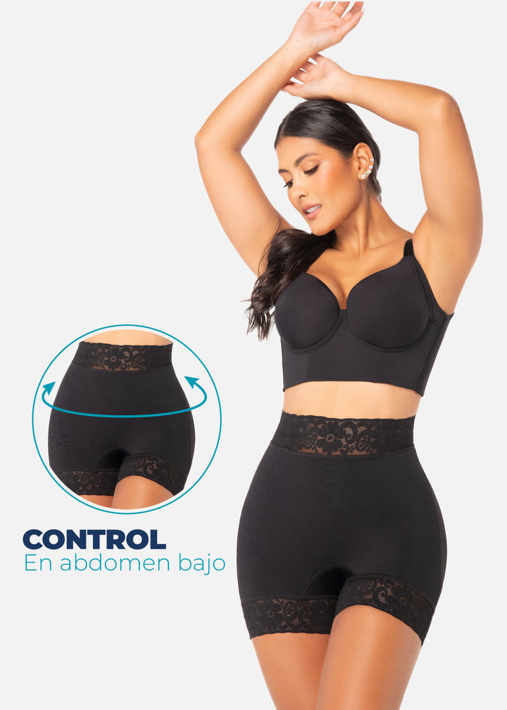 Panty de control alto con efecto levantamiento de glúteos estilo brasileño 6265