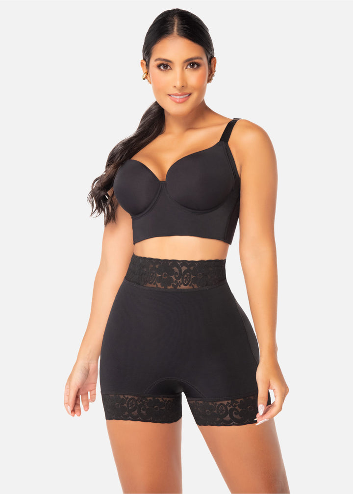 Panty de control alto con efecto levantamiento de glúteos estilo brasileño 6265