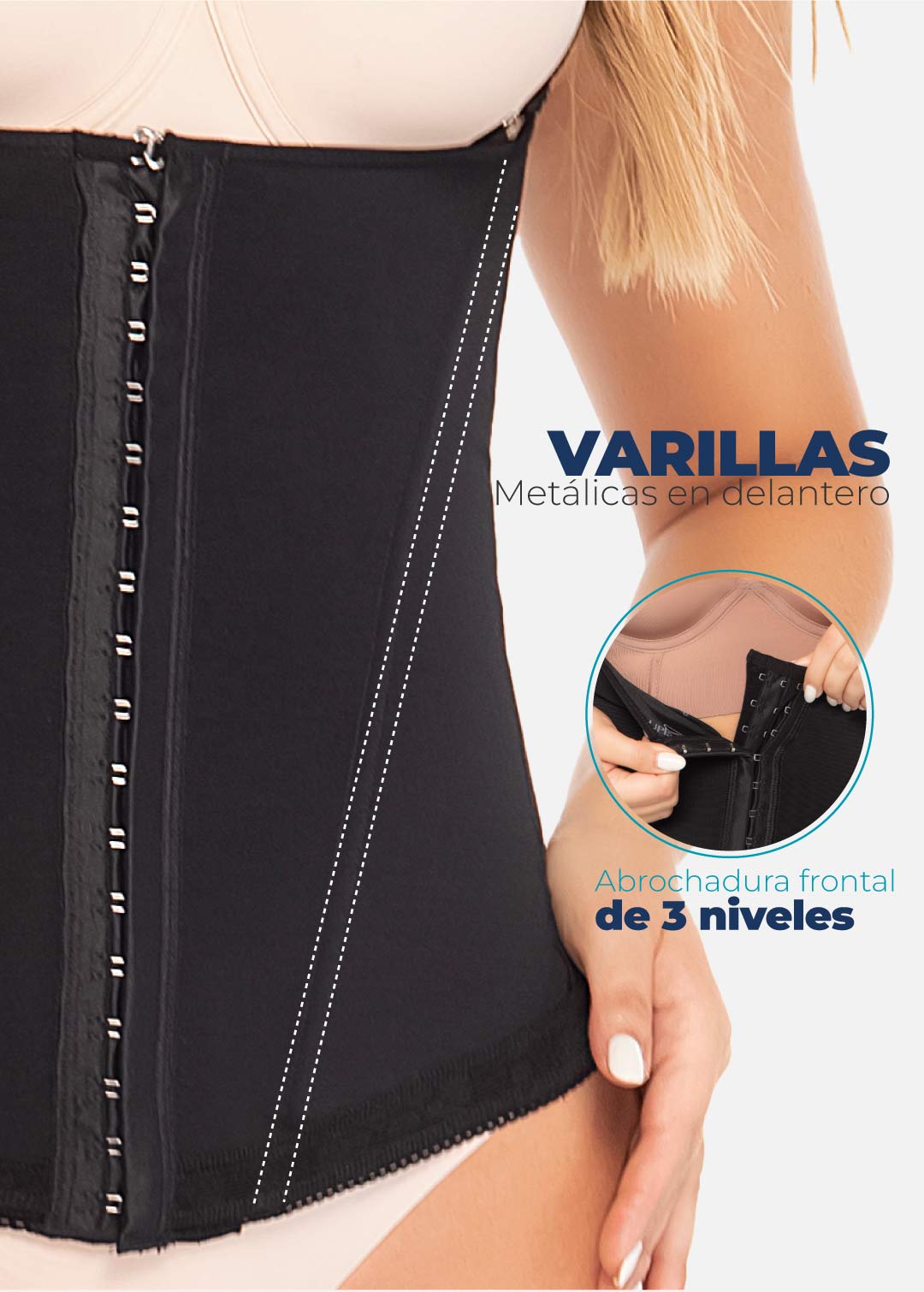 Chaleco tipo cinturilla con varillas 6280