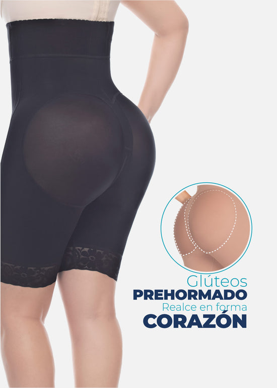 Faja cuerpo de guitarra strapless media pierna 6199